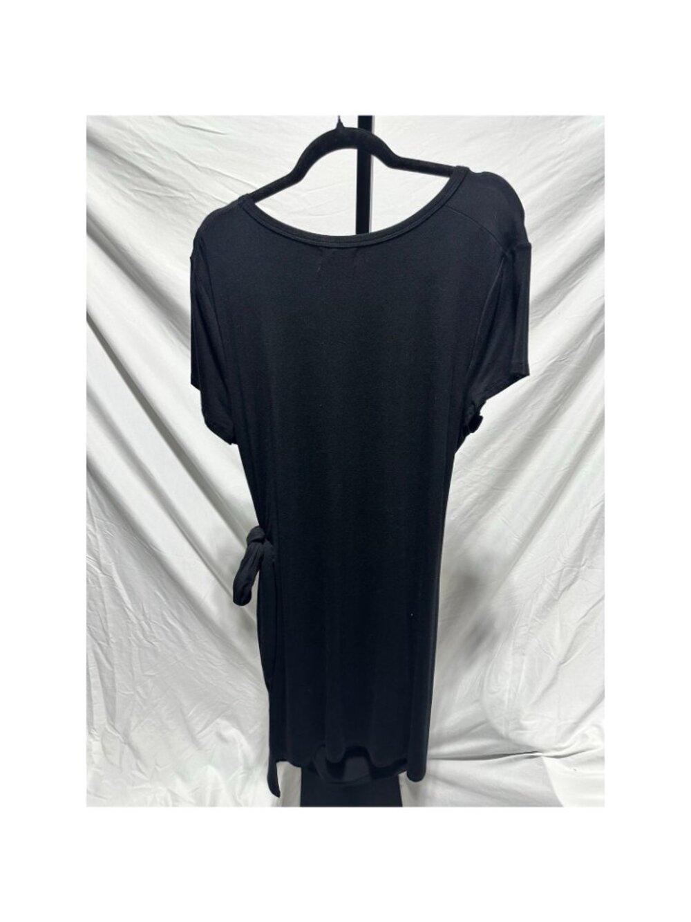 Maurices 24/7 NWT Black Knit Wrap Tie Dress Boho Sz XL Prairie Festival Western - Picture 8 of 8